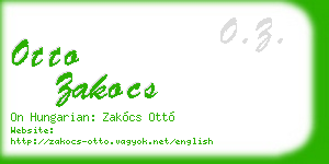 otto zakocs business card